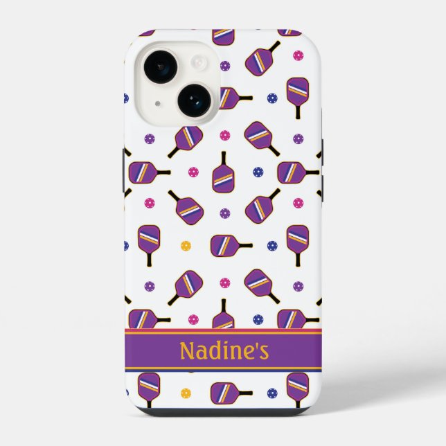 Eu amo Pickleball capa de iPhone 14 Case-Mate iPho (Verso)