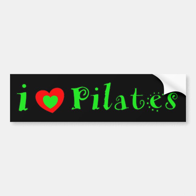 Eu Amo Pilates - Bonito Adesivo (Frente)