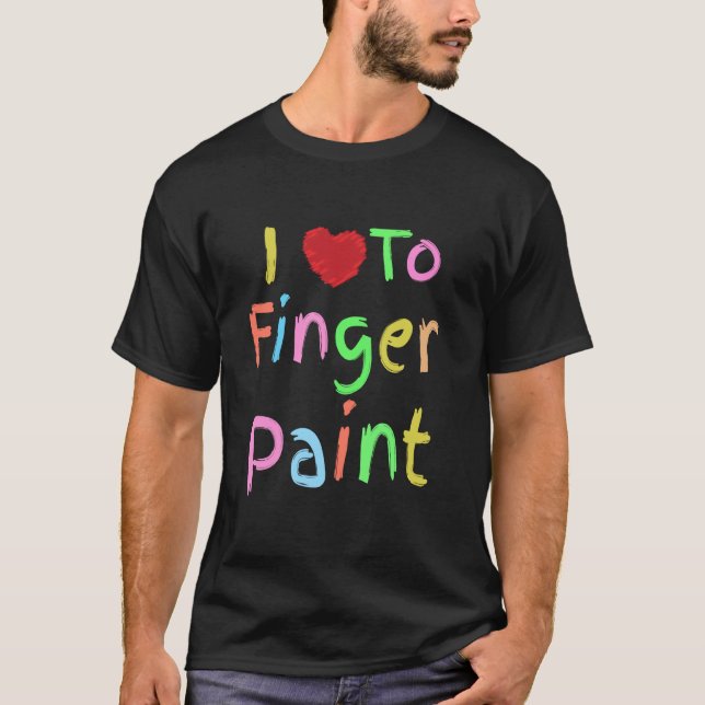Eu amo pintar com os dedos camisa camisas combinan (Frente)