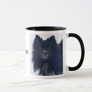 "EU AMO Pomeranians!" Caneca da pintura da
