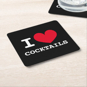 Eu amo porta-copos de bebida personalizados para c