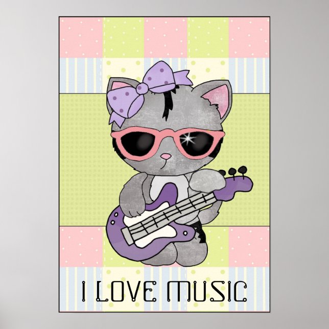 Eu amo poster de música (Frente)