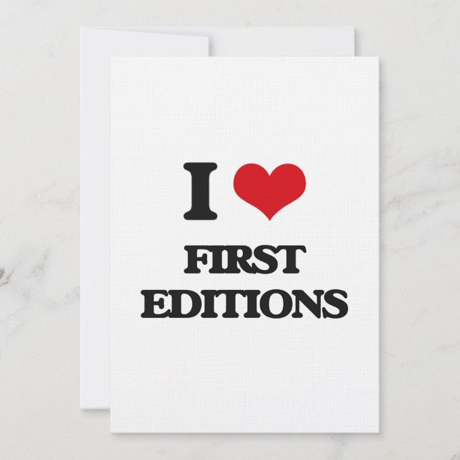 eu AMO primeiras edições (Frente)