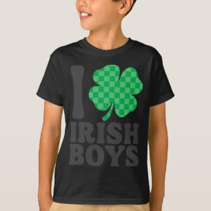 Eu Amo Rapazes Irlandeses Camisa Divertida do Sham