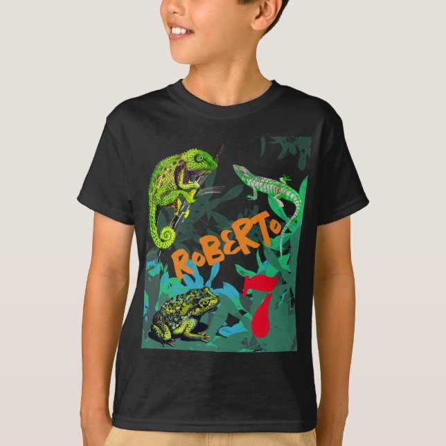 Eu amo répteis de aniversário! Camiseta (Frente)