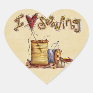 Eu amo sewing a etiqueta