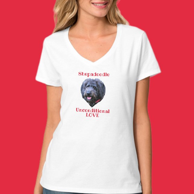 Eu Amo Shepadoodles Com Camiseta De Amor Incondici (Criador carregado)