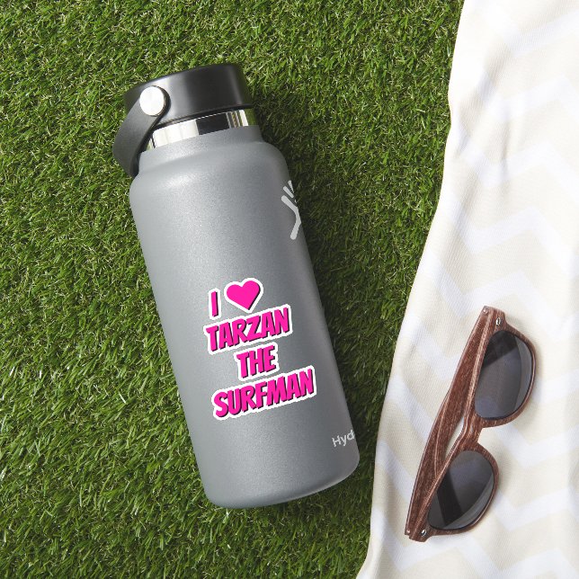 Eu Amo Tarzan O Surfista Adesivos de Fã (HydroFlask Insitu)