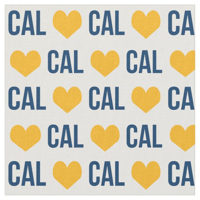 Eu amo tecido Cal - azul e amarelo (Detalhe)