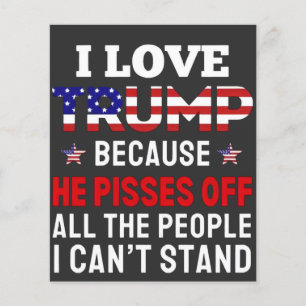 "Eu amo Trump porque ele irrita todas as pessoas