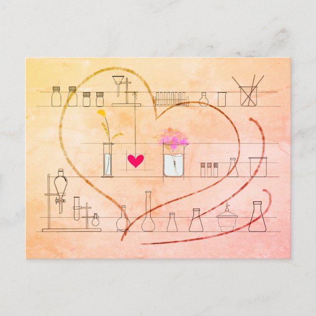 "Eu amo U" escrito por cartão postal de vidro (Frente)