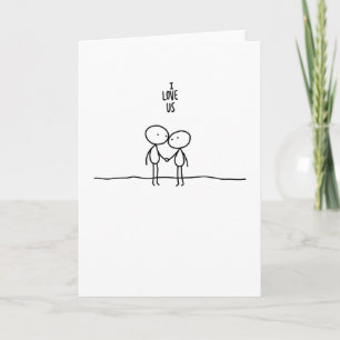 EU AMO UM Cartão de Saudação