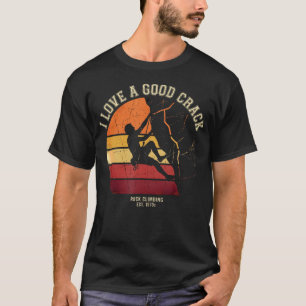 Eu Amo Uma Boa Camisa Vintage de Escalada de Rocha