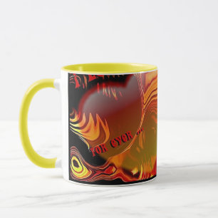 Eu amo você caneca de cerâmica corações