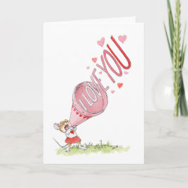 "Eu amo você!" cartão do Megaphone Mouse