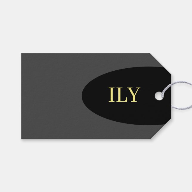 "Eu Amo Você" Etiqueta De Presente (Frente (horizontal))