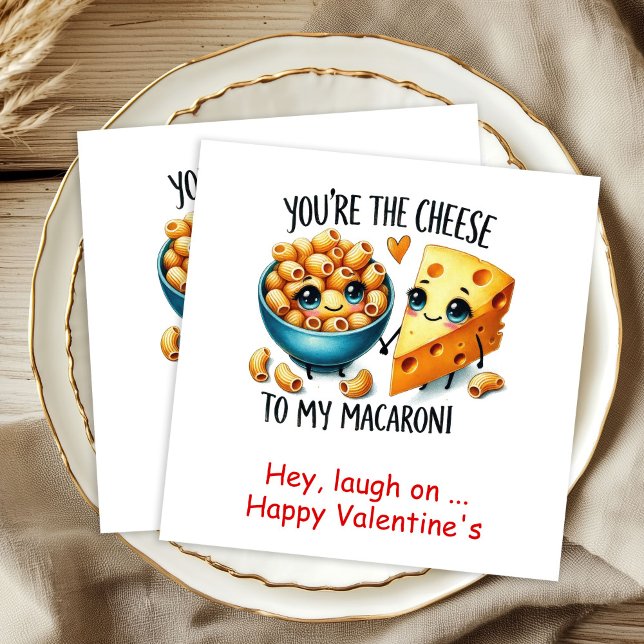 Eu Amo Você Guardanapos de Dia dos Namorados de Co (I Love You Funny Food Valentine Napkins)