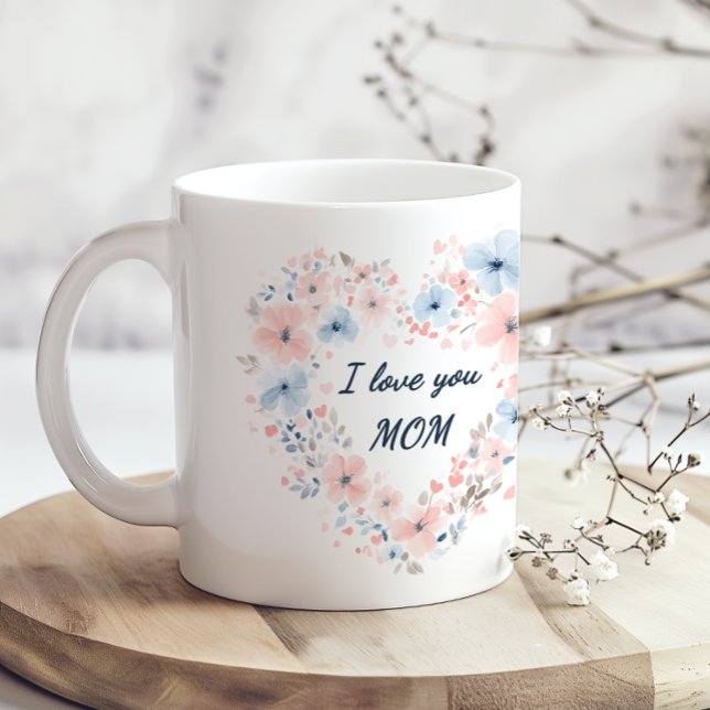 Eu Amo Você Mamãe Caneca de Café do Dia das Mães (Criador carregado)