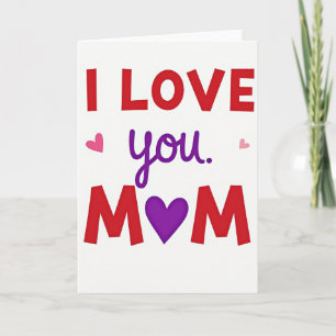 Eu Amo Você Mamãe Cartão de Coração