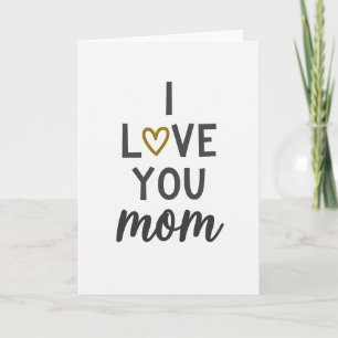 Eu Amo Você Mamãe Cartão de Texto Simples
