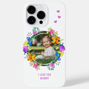 EU AMO VOCÊ MAMÃE Foto Floral Colorido Moderno