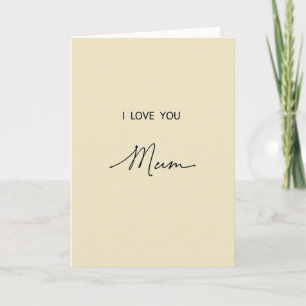 Eu Amo Você Melhor Cartão de Mãe