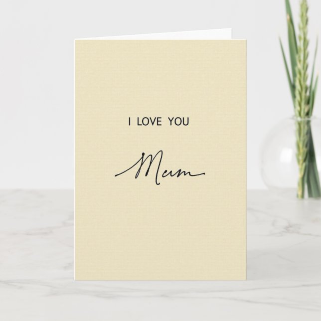 Eu Amo Você Melhor Cartão de Mãe (Frente)