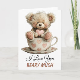 Eu Amo Você Muito Urso Em Xícara Cartão Postal