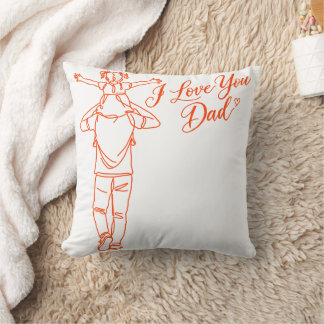 Eu Amo Você Papai Almofada de Arremesso - Presente