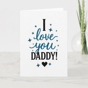 Eu Amo Você Papai Cartão de Arte