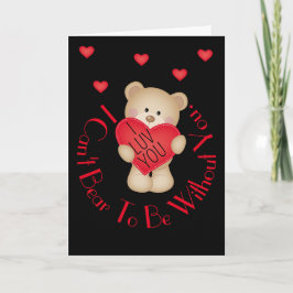 Eu Amo Você Urso 5" X 7" Cartão de Abertura Doblad