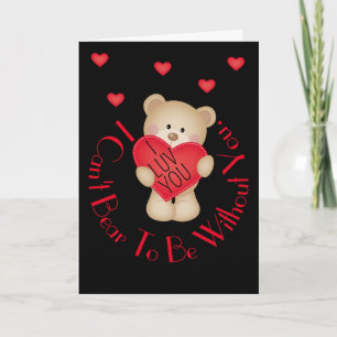 Eu Amo Você Urso 5" X 7" Cartão de Abertura Doblad