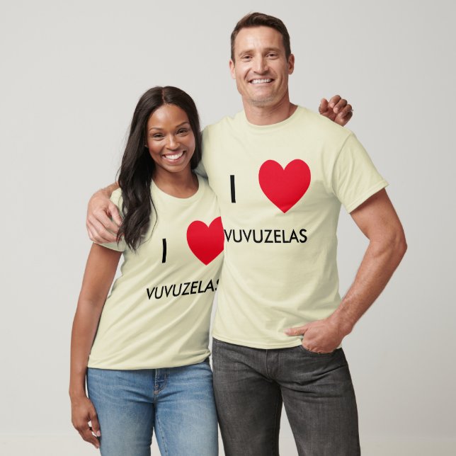 Eu amo VUVUZELAS! Eu coração camisetas VUVUZELAS (Unissex)