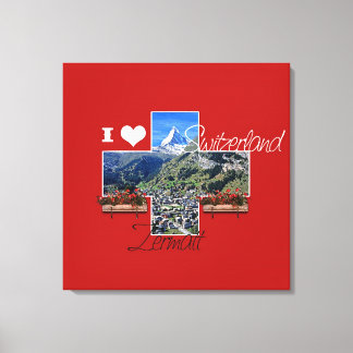 Eu amo Zermatt, Suiça, Canvas