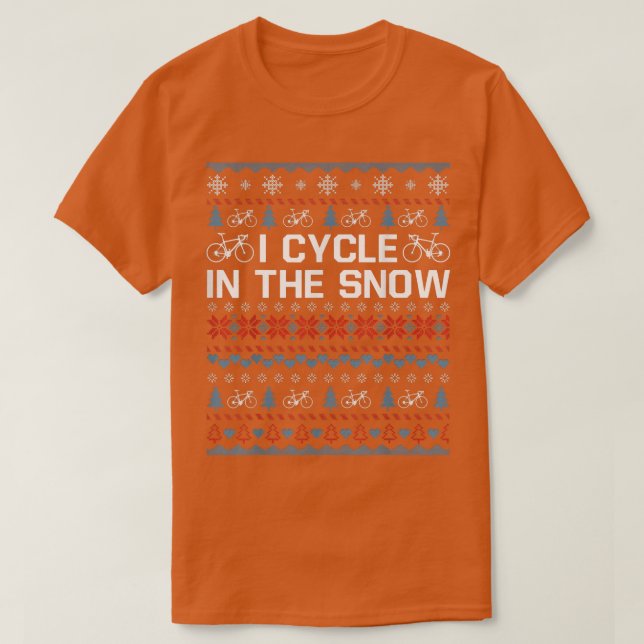 Eu Ando De Bicicleta Na Neve Presentes De Suéter D (Frente do Design)