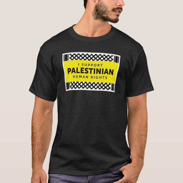 Eu apoio a camisa palestina dos direitos humanos (Frente)