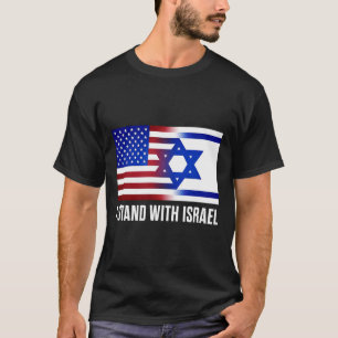 Eu Apoio a Camiseta Patriótica de Israel EUA e Isr