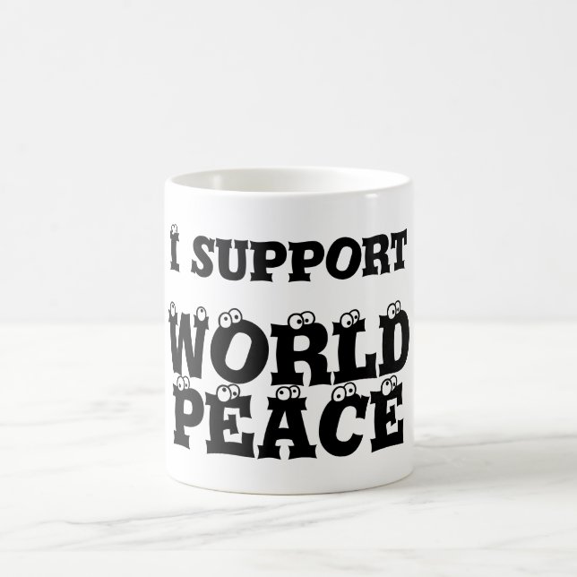 Eu apoio a caneca da paz mundial (Centro)