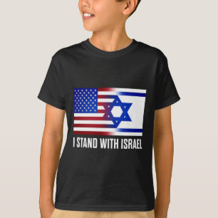Eu Apoio Camiseta Patriótica Israel EUA E Israel