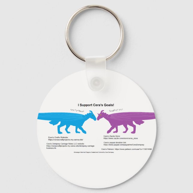 Eu apoio o Chaveiro de objetivos da Cera (Verso)