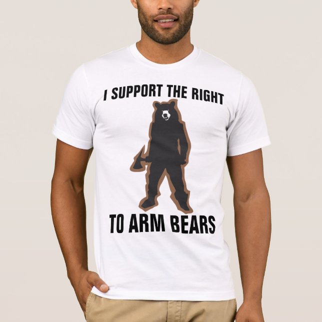 EU APOIO O DIREITO DE ARMAR camisetas engraçadas (Frente)