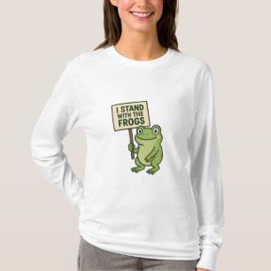 Eu Apoio os Sapos – Camiseta de Tipografia Minimal