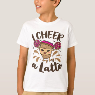 Eu Apoio Um Latte Camisa Engraçada de Cheerleader