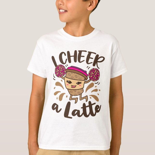 Eu Apoio Um Latte Camisa Engraçada de Cheerleader  (Frente)