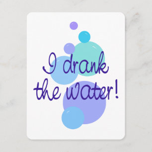 Eu bebi o anúncio de gravidez na água