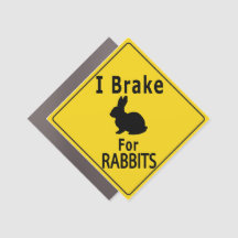 Eu Braço Para Coelhos - Sinal De Estrada Amarelo