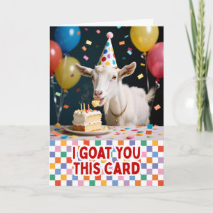 Eu Cabra Você Este Cartão de Aniversário Cabra Com