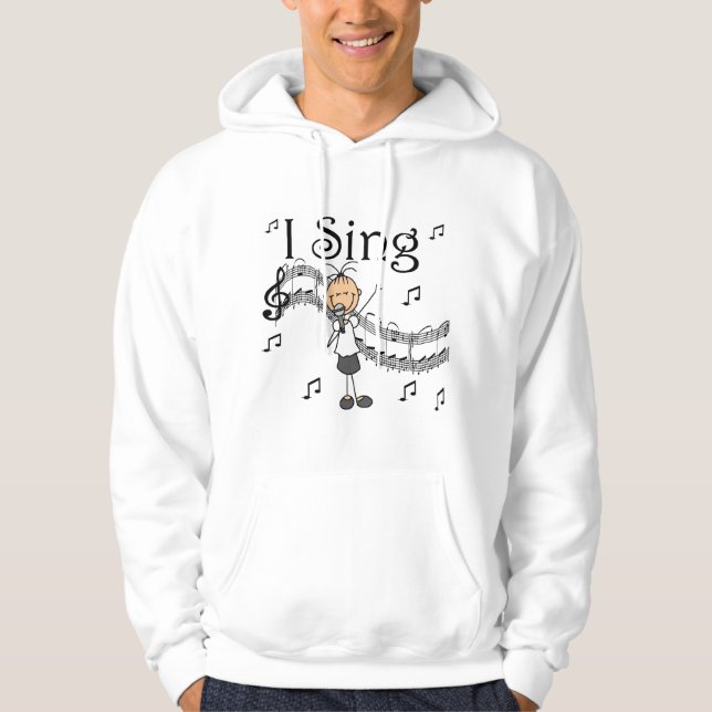 Eu Canto Camisetas e Presentes de Figuras de Palit (Frente)