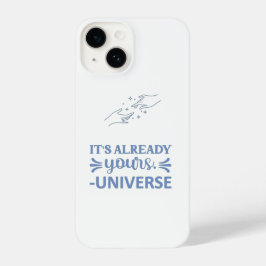 Eu Capa de telefone "Já é o seu Universo" Azul