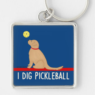 Eu cavo chaveiro de Golden Retriever de Pickleball